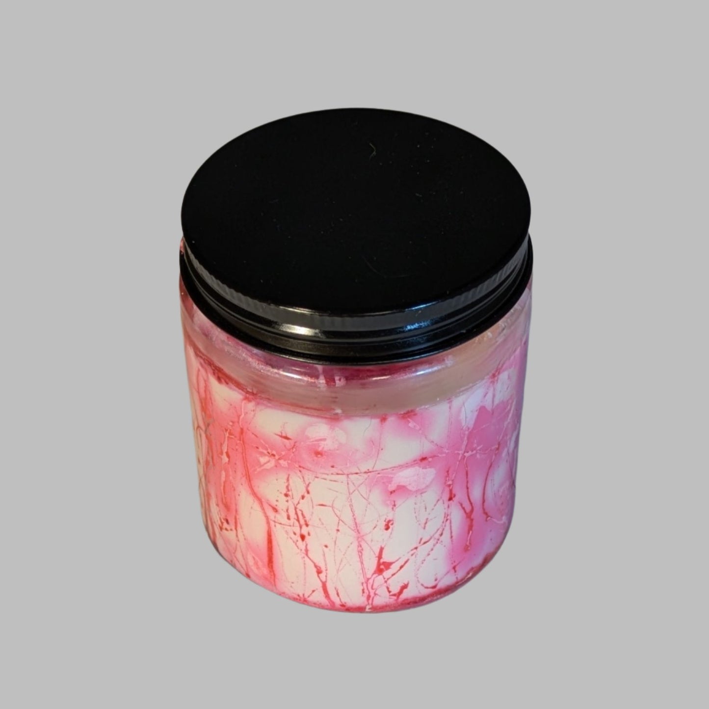 Container Candle with Dripped Color