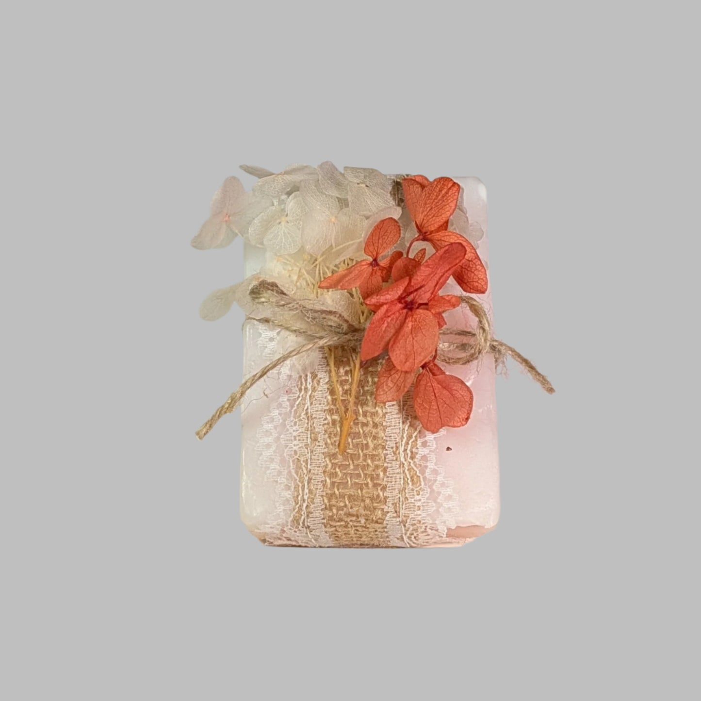 Decorative Soap with Flowers and Jute