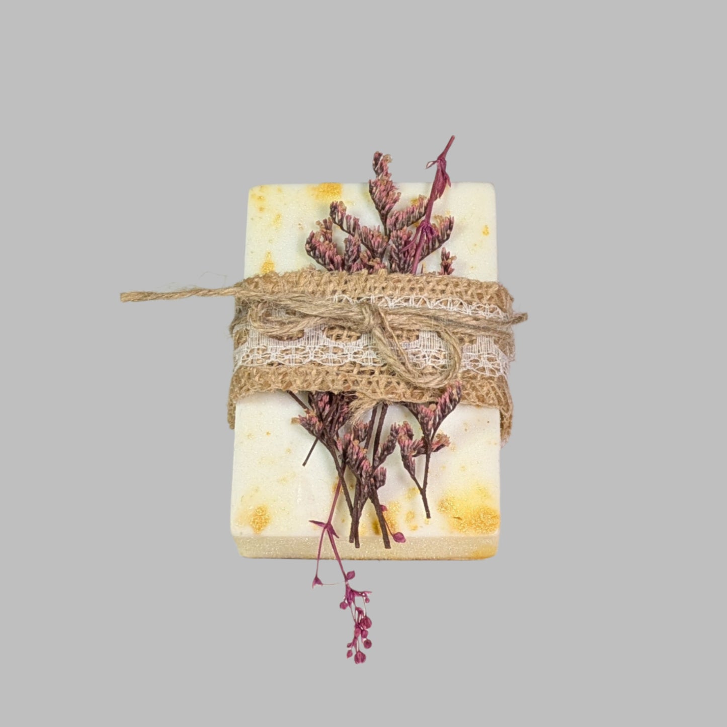 Decorative Soap with Flowers and Jute