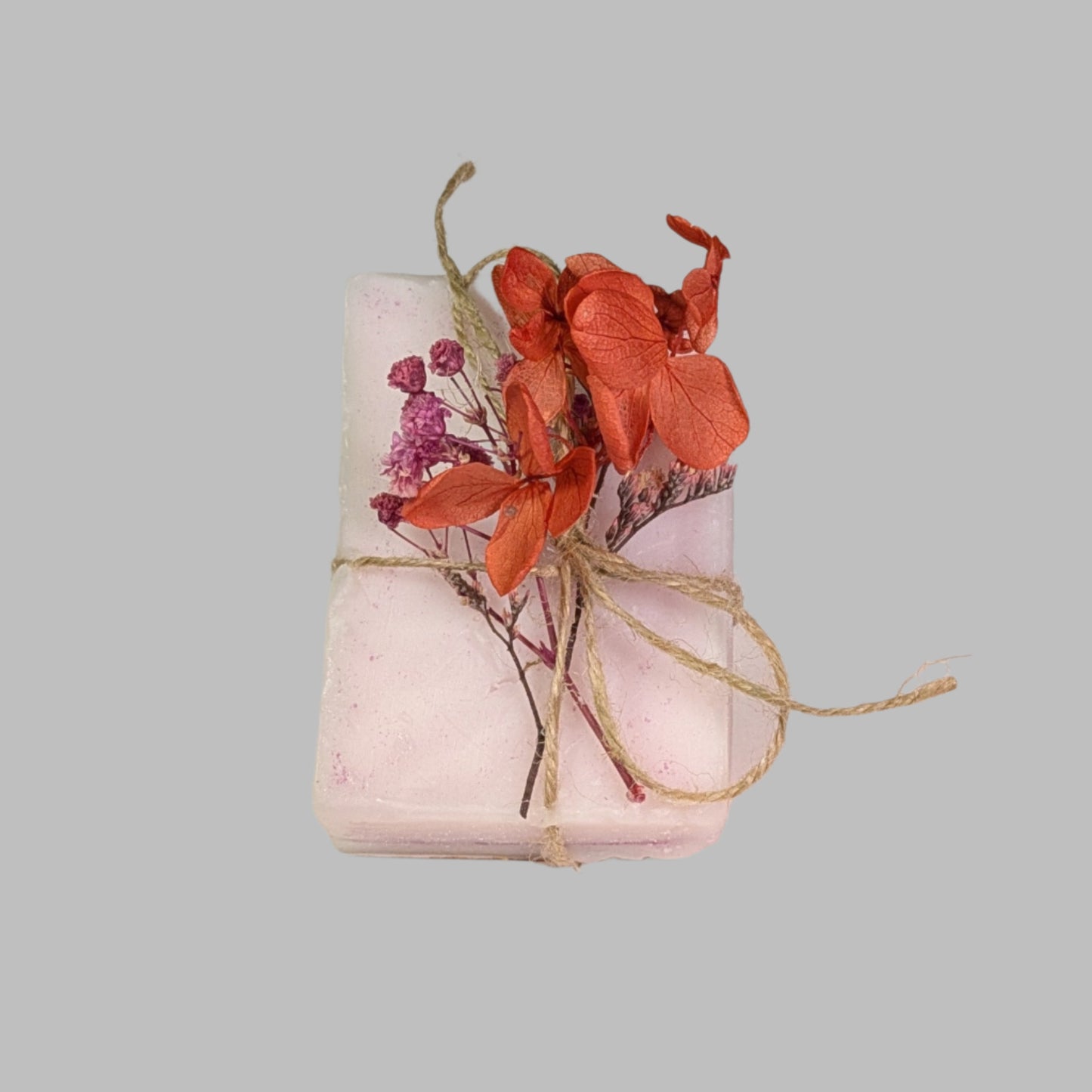 Decorative Soap with Flowers and Jute