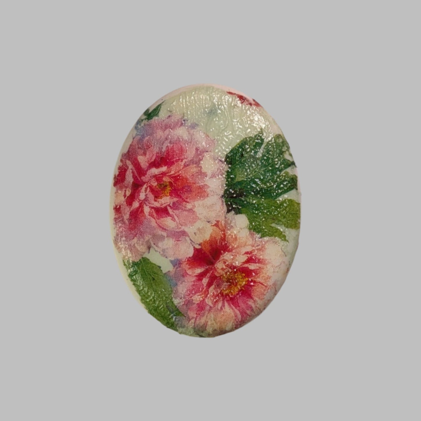 Oval Soaps with Bright Flowers