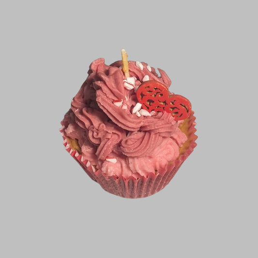 Cupcake Candle with a Heart