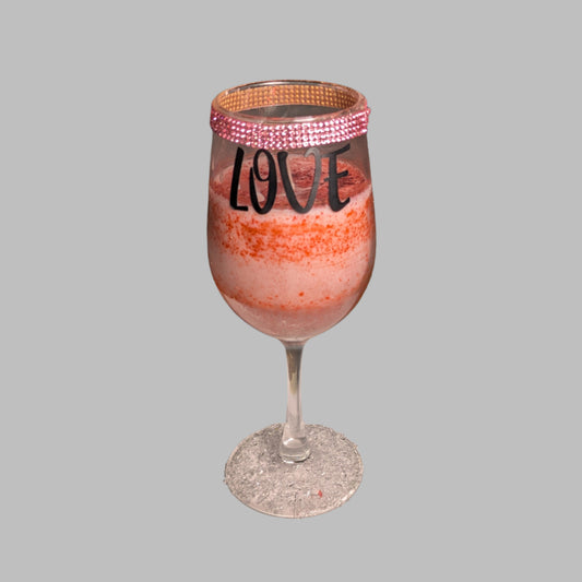 Show Your Love with a Wine Glass Candle